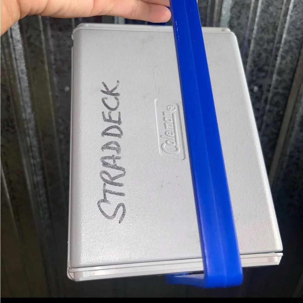 Coleman Blue and White Portable Cooler